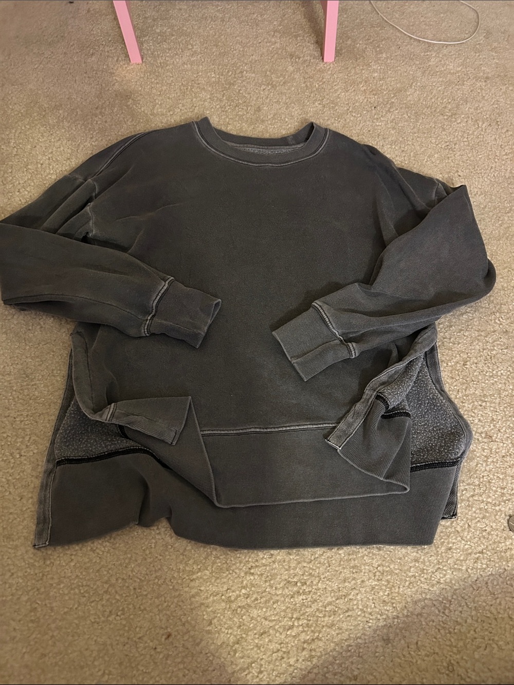 Charcoal Crewneck Pullover Sweater